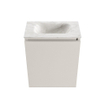 MONDIAZ TURE-DLUX Meuble toilette - 40cm - Linen - EDEN - vasque Ostra - position centrale - sans trou de robinet SW1104897