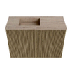 Mondiaz JOYA-DLUX 60cm toiletmeubel - kleur Dusk - Wastafel FAYE positie Links 1 kraangat kleur Saba. SW1426042
