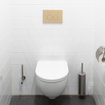 QeramiQ Push Bedieningsplaat - voor Geberit UP320 inbouwreservoir - dualflush - ronde knoppen - kunststof beige SW1102365