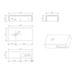 Best Design Malo Meuble lave-mains 40x21x10cm Solid Surface Blanc brillant SW438766