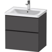 Duravit D-neo Meuble sous vasque 63.4x45.2x62.5cm 2 tiroirs Graphite mat SW641420