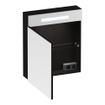 BRAUER Promise spiegelkast - 60x70x15cm -- met verlichting 1 linksdraaiende spiegeldeur Timber Black SW1203732