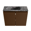 MONDIAZ TURE-DLUX meuble WC 60 cm Rust. EDEN lavabo Lava position milieu. Sans trou de robinet. SW1104025