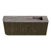 Mondiaz JOYA-DLUX 101.6cm toiletmeubel - ronding links kleur Shadow - Wastafel FAYE positie Rechts 1 kraangat kleur Oza. SW1425079