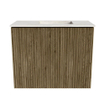 Mondiaz JOYA-DLUX 50cm toiletmeubel - kleur Dusk - Wastafel FAYE positie Rechts Zonder kraangat kleur Ostra. SW1423368
