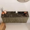 Mondiaz JOYA-DLUX 90cm toiletmeubel - kleur Dusk - Wastafel FAYE positie Rechts 1 kraangat kleur Lava. SW1423232