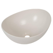 Plieger Scale bac à encastrer en céramique ovale 39x32x17,5cm blanc mat SW94938