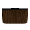 Mondiaz JOYA 73.2cm meuble de salle de bains - arrondi gauche et droite couleur Walnut - Vasque FAYE position Milieu Sans trou de robinet couleur Urban SW1421439