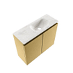 MONDIAZ TURE-DLUX Meuble toilette - 60cm - Oro - EDEN - vasque Ostra - position droite - sans trou de robinet SW1104964