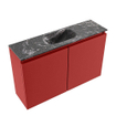 MONDIAZ TURE-DLUX Meuble toilette - 80cm - Fire - EDEN - vasque Lava - position centrale - sans trou de robinet SW1103764