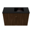 Mondiaz JOYA 60cm meuble de toilette - couleur Walnut - Vasque FAYE position Droite Sans trou de robinet couleur Urban SW1421338