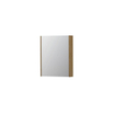 INK SPK2 Spiegelkast - 60x14x74cm - 1 deur - dubbelzijdige Spiegel - schakelaar en stopcontact - MDF Fineer Natur SW440254
