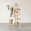 Umbra Bellwood kledingrek - 106x39x167cm - eucalyptushout wit/naturel OUTLETSTORE STORE32500