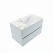 MONDIAZ VICA-DLUX Ensemble meuble de salle de bains - 80cm - sous-meuble clay - 2 tiroirs - lavabo encastré cloud central - 1 trou de robinet - version haute 60cm - frape SW1089192
