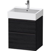 Duravit D-neo Meuble sous vasque 58.4x44.2x62.5cm 2 tiroirs Chêne (noir) mat SW640936