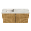 Mondiaz JOYA-DLUX Meuble de toilette 80cm - couleur Oak - Vasque FAYE position Gauche 1 trou de robinet couleur Ostra. SW1422257
