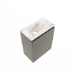 MONDIAZ TURE-DLUX Meuble toilette - 40cm - Smoke - EDEN - vasque Frappe - position gauche - 1 trou de robinet SW1103019