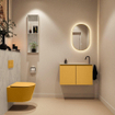 MONDIAZ TURE-DLUX Meuble toilette - 80cm - Ocher - EDEN - vasque Opalo - position droite - 1 trou de robinet SW1104442