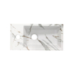Riho Livit Tiny Fontaine - 1 trou de robinet à gauche - 41x20.5x10.5cm - céramique - marbre blanc SW1075280