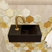Mondiaz TYNE fontein - 40x23x12cm - wasbak rechts - 1 kraangat - solid surface Urban mat SW704676