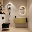 MONDIAZ TURE-DLUX Meuble toilette - 100cm - Oro - EDEN - vasque Glace - position droite - sans trou de robinet SW1103402