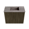 Mondiaz JOYA-DLUX 50cm meuble de salle de bains WC - couleur Shadow - Vasque FAYE position Milieu Sans trou de robinet couleur Oza. SW1425030