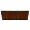Mondiaz JOYA-DLUX 123.2cm toiletmeubel - ronding links en rechts kleur Ruby - Wastafel FAYE positie Midden Zonder kraangat kleur Ostra. SW1423844