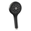 Brauer Black Carving Badkraan opbouw - douchegarnituur - 1 functie - 2 carving knoppen - handdouche rond 3 standen - mat zwart SW1164556