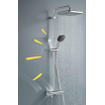 Grohe Vitalio Comfort 250 douchesysteem thermostatisch hoofddouche 1 straalsoort en handd. 2 straalsoorten chroom TWEEDEKANS OUT13616