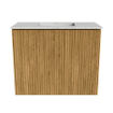 Mondiaz JOYA-DLUX 50cm toiletmeubel - kleur Oak - Wastafel FAYE positie Midden Zonder kraangat kleur Opalo. SW1422110