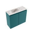 MONDIAZ TURE-DLUX Meuble toilette - 60cm - Smag - EDEN - vasque Glace - position gauche - 1 trou de robinet SW1103518