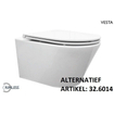 Wiesbaden Vesta wandcloset rimless met Flatline toiletzitting softclose en quick release glans wit OUTLETSTORE STORE43595