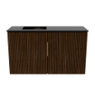 Mondiaz JOYA 70cm toiletmeubel - kleur Walnut - Wastafel FAYE positie Links Zonder kraangat kleur Urban. SW1426192