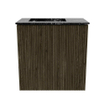 Mondiaz JOYA-DLUX Meuble de salle de bains - 40cm - couleur Shadow - Vasque FAYE position Gauche Sans trou de robinet couleur Lava SW1422841