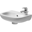 Duravit D Code ensemble WC suspendu à chasse profonde 35,5x54,5cm avec abattant lavabo trou de robinet à droite 36x27cm blanc robinet de lavabo chromé SW491623