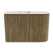 Mondiaz JOYA-DLUX 61.6cm toiletmeubel - ronding rechts kleur Dusk - Wastafel FAYE positie Links Zonder kraangat kleur Nata. SW1425923
