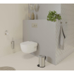 Fortifura Calvi toiletborstelhouder - gesloten model - wand - rond - Geborsteld RVS PVD (RVS) SW1111542