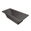 Xenz Society Baignoire duo - 170x75x53 - bonde centrale - acrylique - anthracite SW102902