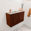 Mondiaz JOYA-DLUX 71.6cm toiletmeubel - ronding rechts kleur Ruby - Wastafel FAYE positie Links 1 kraangat kleur Opalo. SW1423729