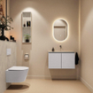 MONDIAZ TURE-DLUX Meuble WC 80 cm Cale. EDEN lavabo Opalo position centrale. Sans trou de robinet. SW1104234