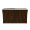 Mondiaz JOYA-DLUX 70cm meuble de salle de bains - couleur Walnut - Vasque FAYE position Gauche 1 trou de robinet couleur Sombra. SW1424716