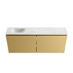 MONDIAZ TURE-DLUX meuble WC 120 cm Oro. EDEN vasque Ostra position gauche. Avec 1 trou de robinet. SW1105214
