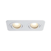 QAZQA Alberto Ensemble de spots encastrés - 2 spots - 11x17,5cm - ampoule led claire incluse - IP44 - Rectangulaire - Blanc SW1477244