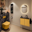 MONDIAZ TURE-DLUX Meuble toilette - 60cm - Ocher - EDEN - vasque Lava - position centrale - 1 trou de robinet SW1103939