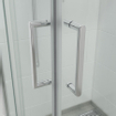 FugaFlow Boutry Quick Fit cabine de douche - carré - 90x90x195cm - accès d'angle - porte coulissante - anti calcaire - Chrome SW999907