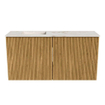 Mondiaz JOYA-DLUX 80cm toiletmeubel - kleur Oak - Wastafel FAYE positie Links Zonder kraangat kleur Frappe. SW1421892