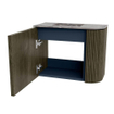 Mondiaz JOYA-DLUX 51.6cm toiletmeubel - ronding rechts kleur Shadow - Wastafel FAYE positie Links 1 kraangat kleur Sombra. SW1425207