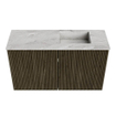 Mondiaz JOYA-DLUX 70cm toiletmeubel - kleur Shadow - Wastafel FAYE positie Rechts 1 kraangat kleur Glace. SW1422755