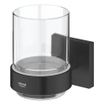 GROHE Start Cube Porte-brosse à dents - 9.5x10.6x7.2cm - avec verre - noir mat SW1126273