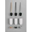 Haceka Aline Garniture de balai de WC Aluminium Brossé Gris SW213393